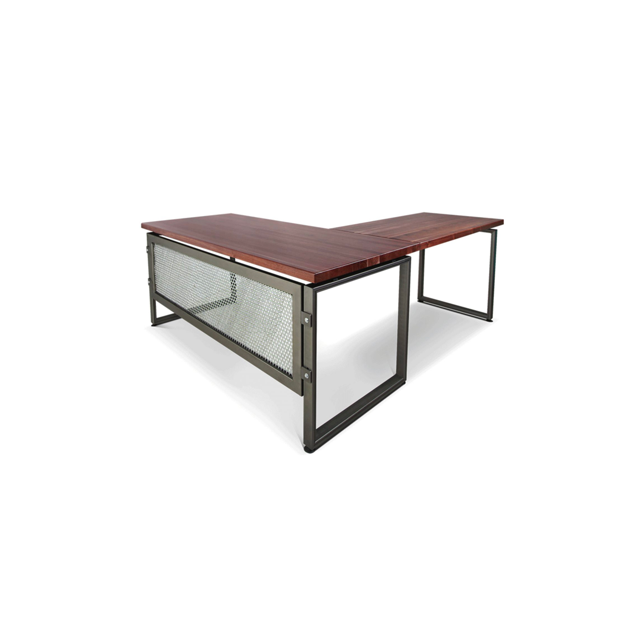 modern corner desk with modesty panel