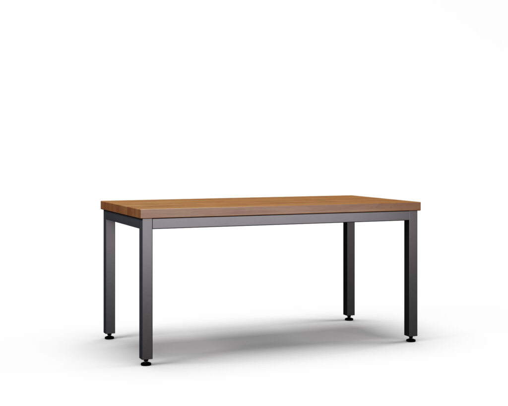 simple rectangle brown desk