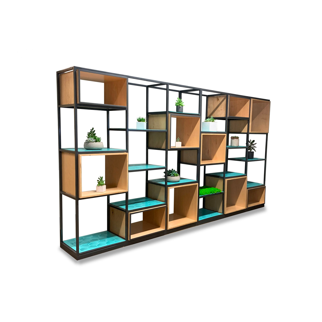 full wall contract shelving unit