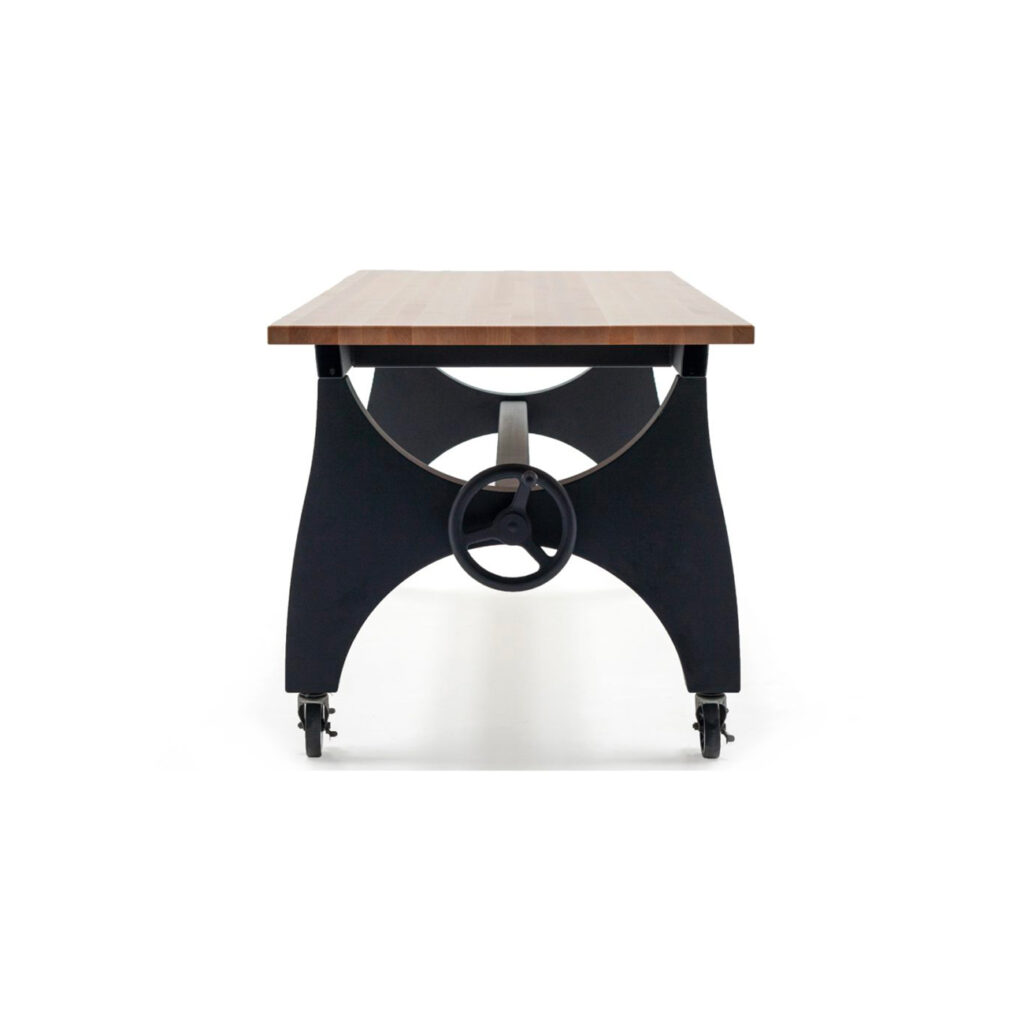 wood top adjustable height conference table