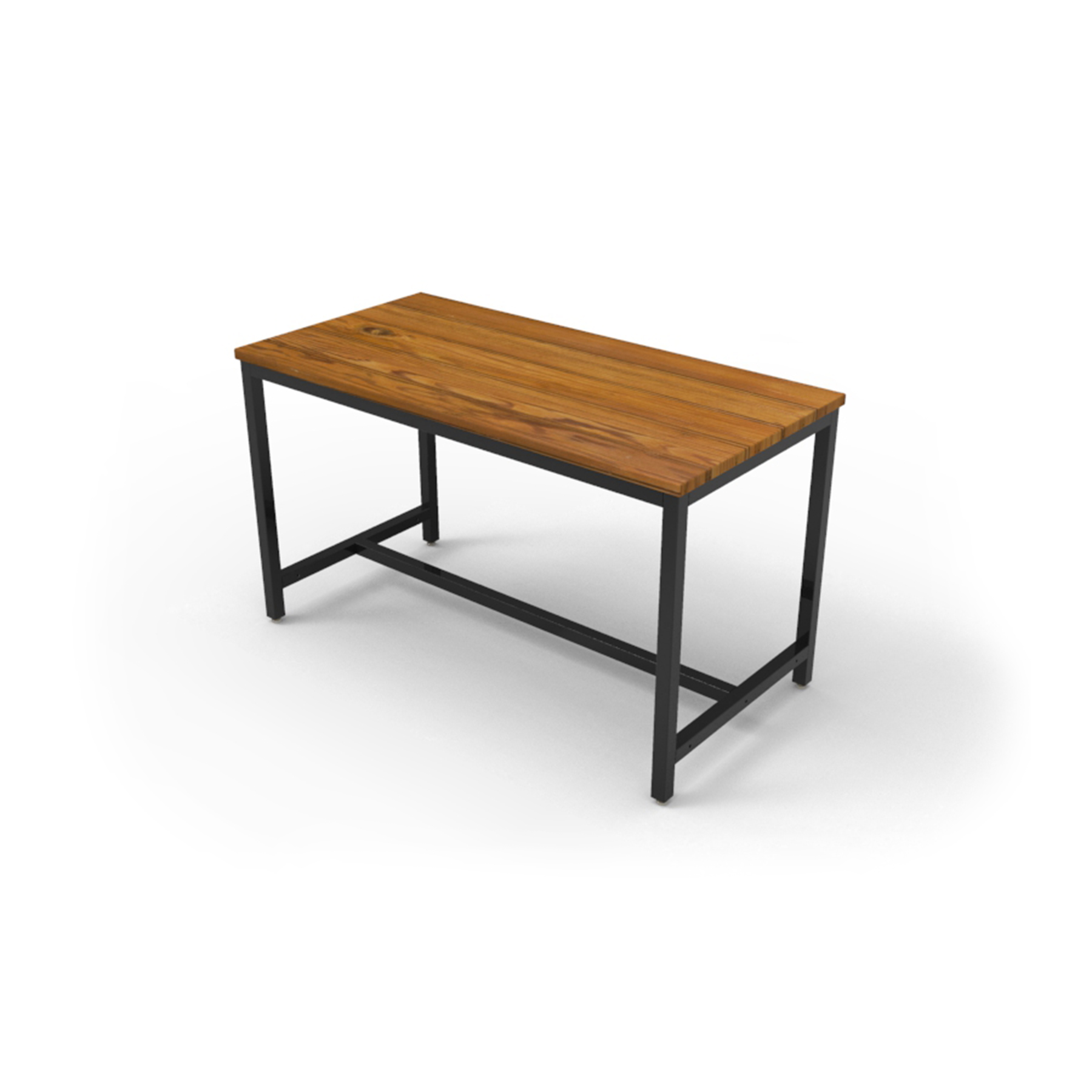 darkwood top steel legs durable desk black legs on desk